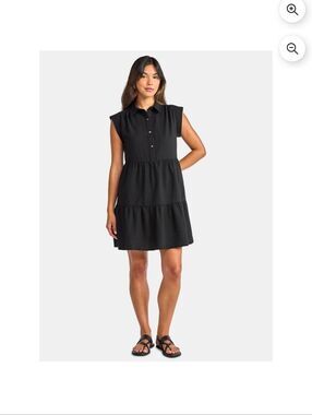 Time and Tru Black Tier Dress- Medium